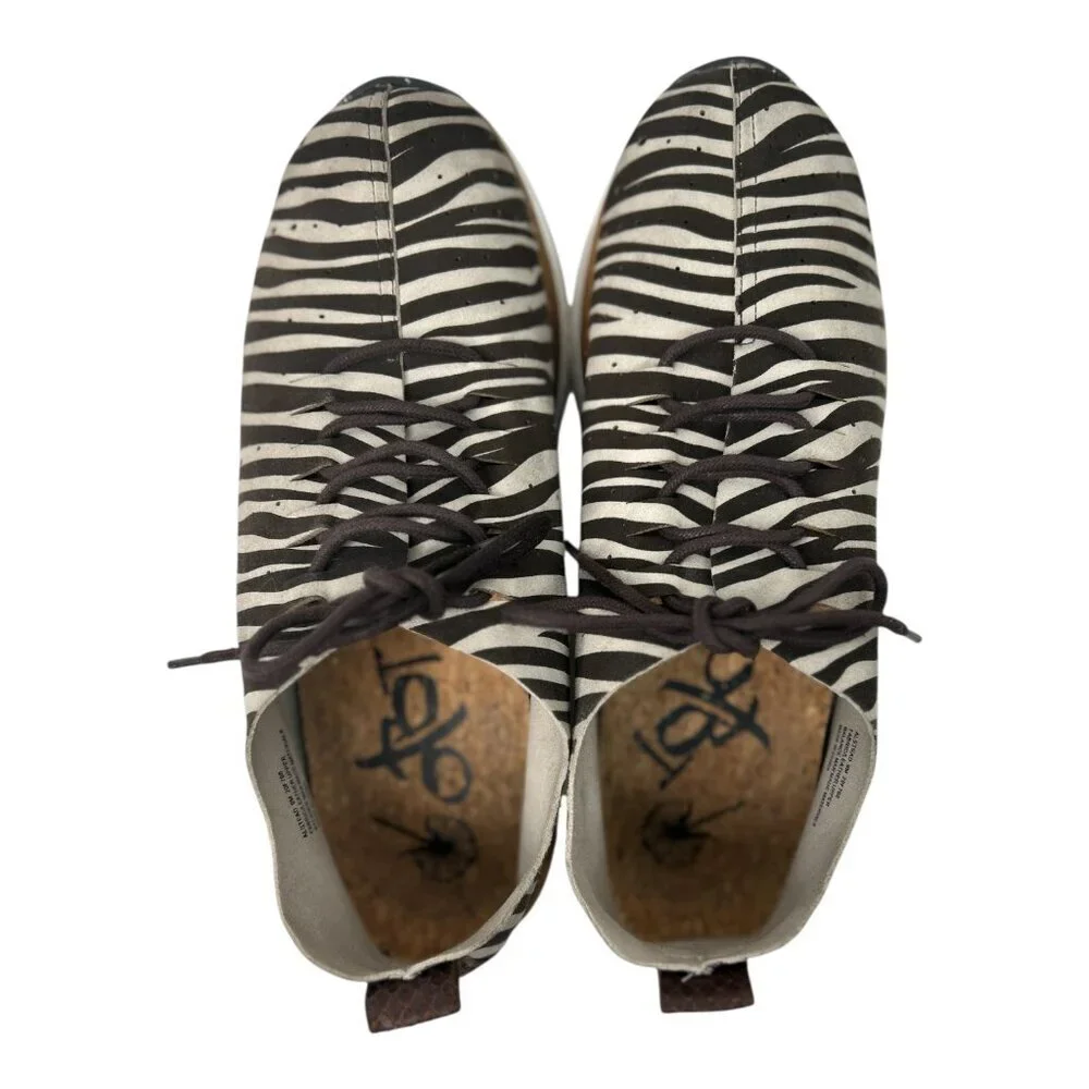 OTBT Alstead Lightweight Women's Zebra Leather Sneakers Athleisure Size 9M Comfy - Picture 6 of 13